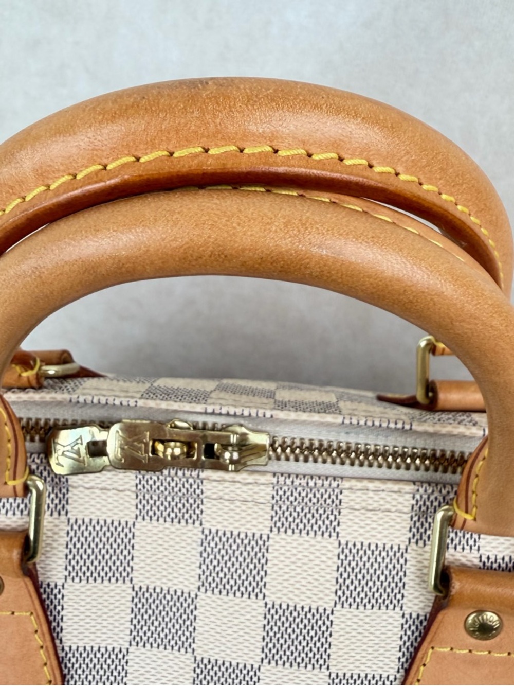 Louis Vuitton Speedy Bandoulière 30 Damier Azur Crossbody Bag w/ Strap & Lock - Picture 9 of 16